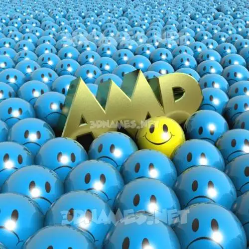 amd in Special Smileys style - 3D name wallpaper
