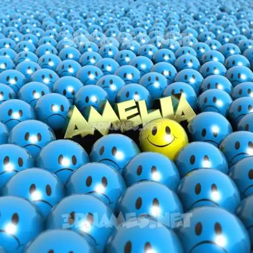 amelia in Special Smileys style - 3D name wallpaper