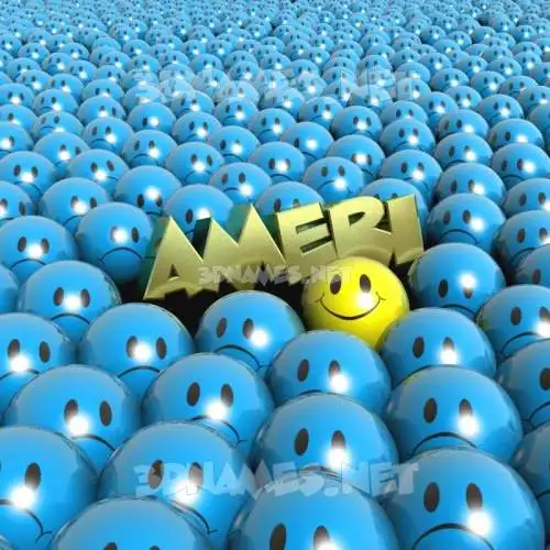 ameri in Special Smileys style - 3D name wallpaper