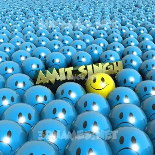 amit singh in Special Smileys style - 3D name wallpaper