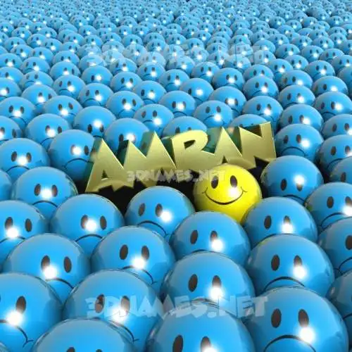 amran in Special Smileys style - 3D name wallpaper