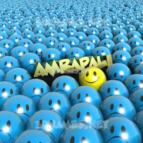 amrapali in Special Smileys style - 3D name wallpaper