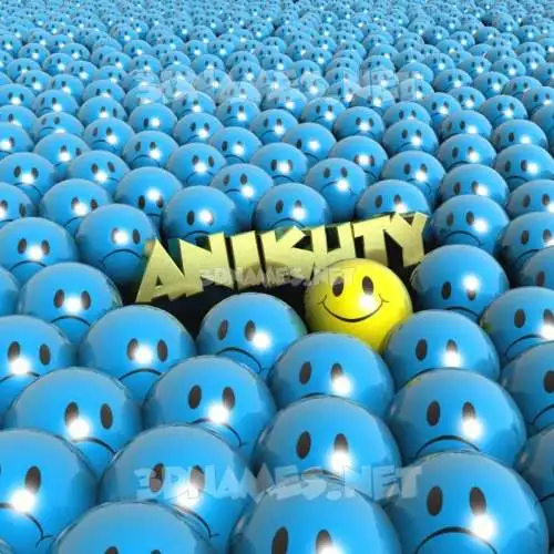 anikuty in Special Smileys style - 3D name wallpaper