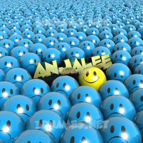 anjalee in Special Smileys style - 3D name wallpaper