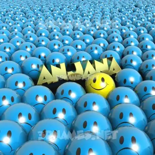 anjana in Special Smileys style - 3D name wallpaper
