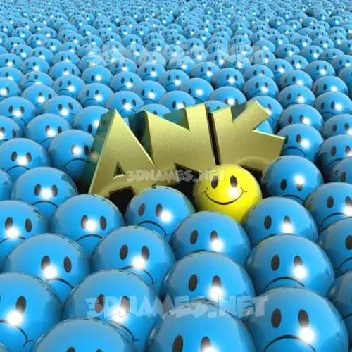 ank in Special Smileys style - 3D name wallpaper