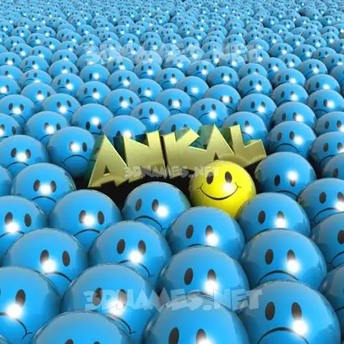 ankal in Special Smileys style - 3D name wallpaper