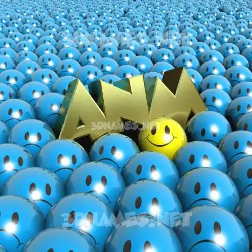 anm in Special Smileys style - 3D name wallpaper