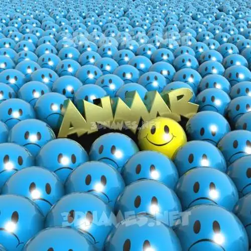 anmar in Special Smileys style - 3D name wallpaper