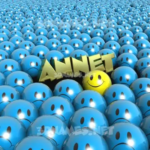 annet in Special Smileys style - 3D name wallpaper