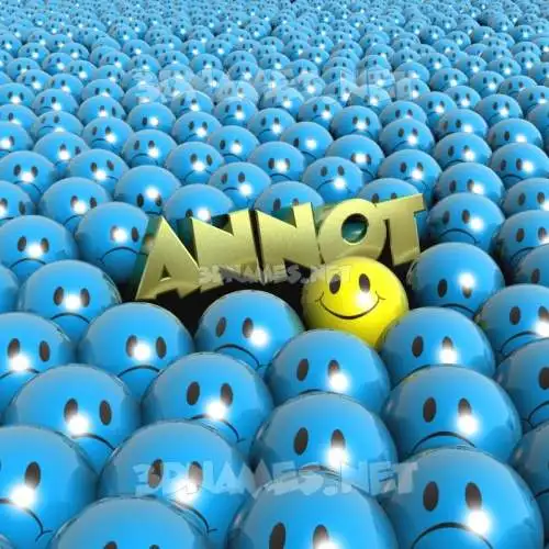 annot in Special Smileys style - 3D name wallpaper