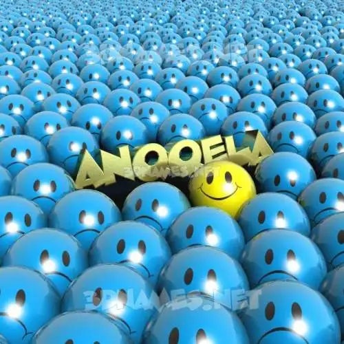 anqqela in Special Smileys style - 3D name wallpaper