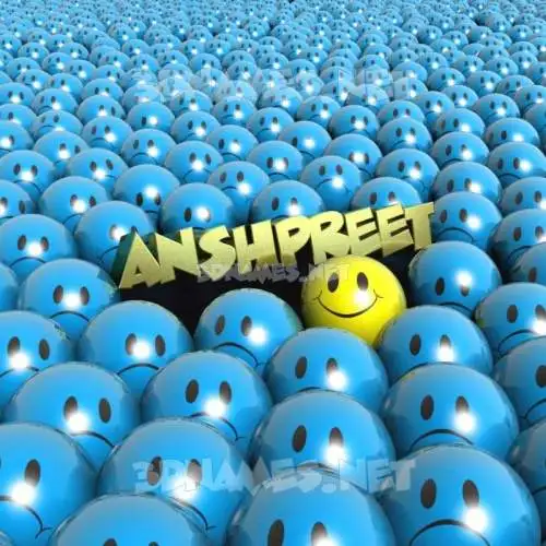 anshpreet in Special Smileys style - 3D name wallpaper