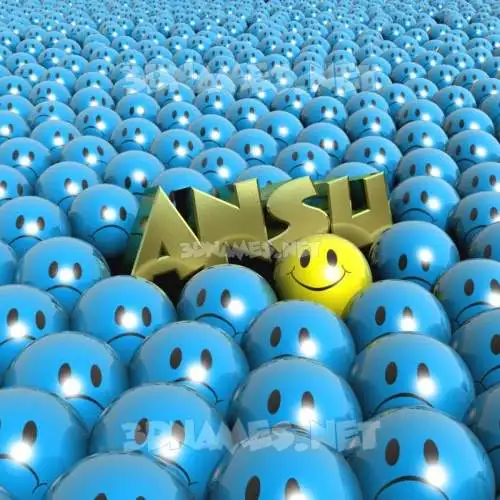 ansu in Special Smileys style - 3D name wallpaper