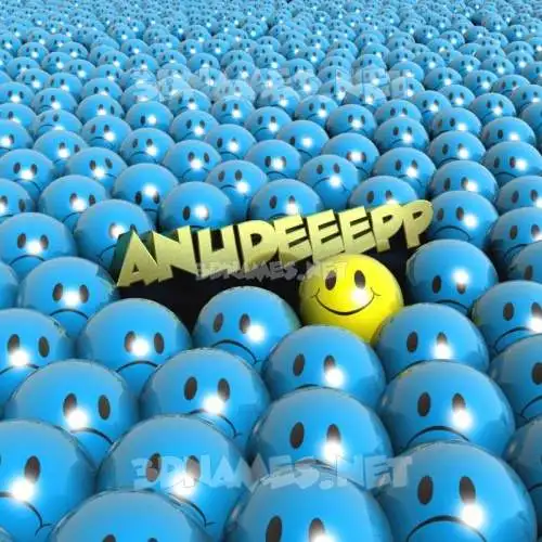 anudeeepp in Special Smileys style - 3D name wallpaper