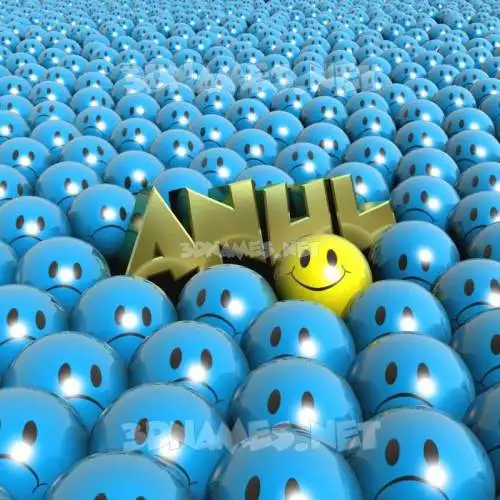 anul in Special Smileys style - 3D name wallpaper