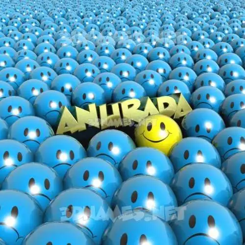 anurada in Special Smileys style - 3D name wallpaper