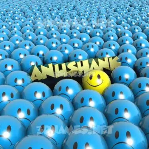anushank in Special Smileys style - 3D name wallpaper
