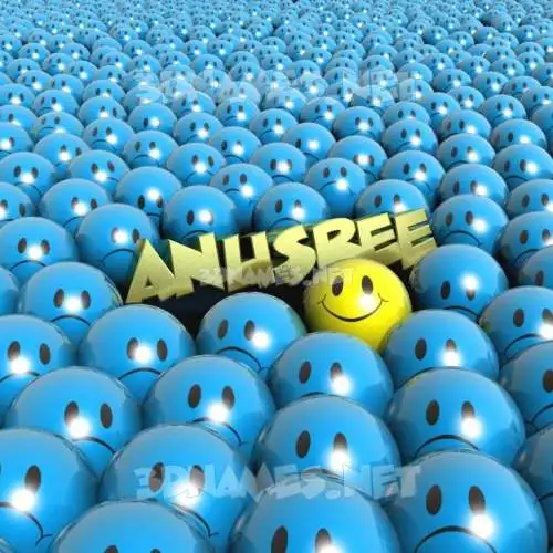 anusree in Special Smileys style - 3D name wallpaper