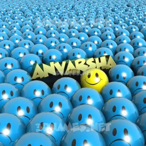 anvarsha in Special Smileys style - 3D name wallpaper