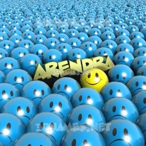 arendra in Special Smileys style - 3D name wallpaper