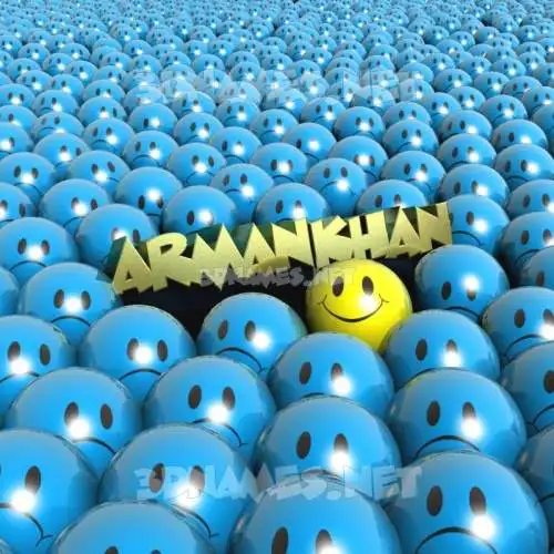 armankhan in Special Smileys style - 3D name wallpaper