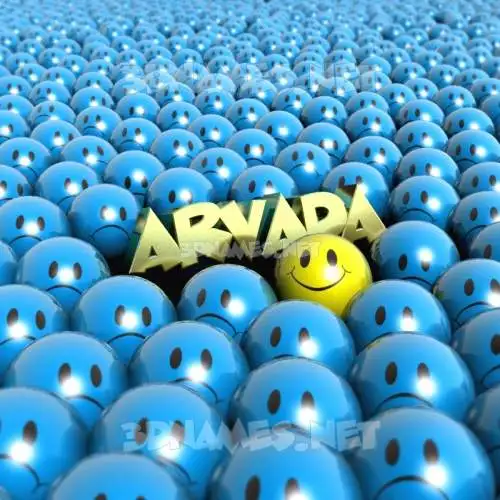 arvada in Special Smileys style - 3D name wallpaper