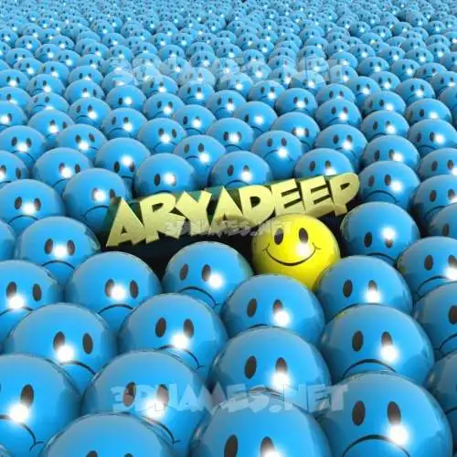 aryadeep in Special Smileys style - 3D name wallpaper