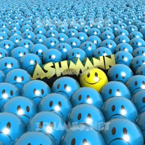 ashmann in Special Smileys style - 3D name wallpaper