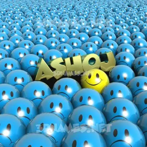 ashoj in Special Smileys style - 3D name wallpaper