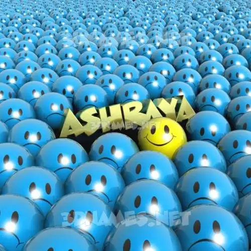 ashraya in Special Smileys style - 3D name wallpaper