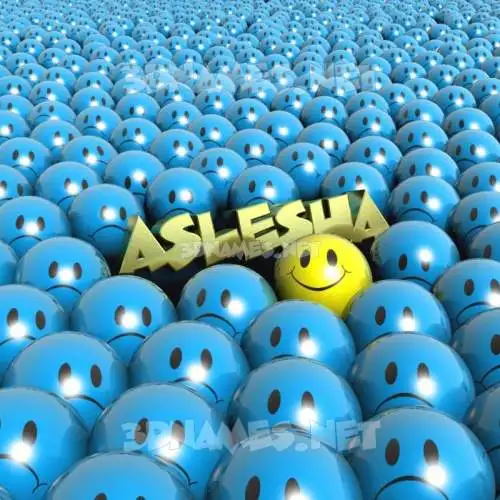 aslesha in Special Smileys style - 3D name wallpaper