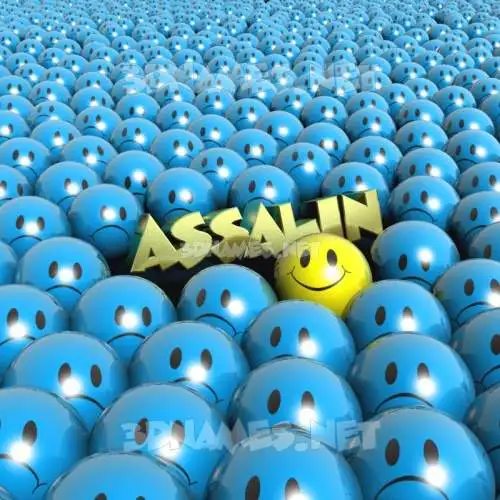 assalin in Special Smileys style - 3D name wallpaper