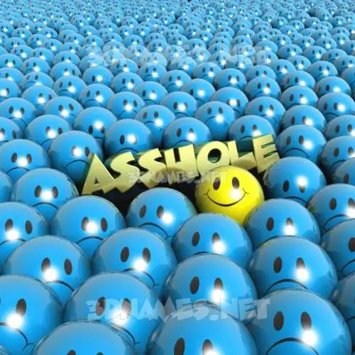 asshole in Special Smileys style - 3D name wallpaper