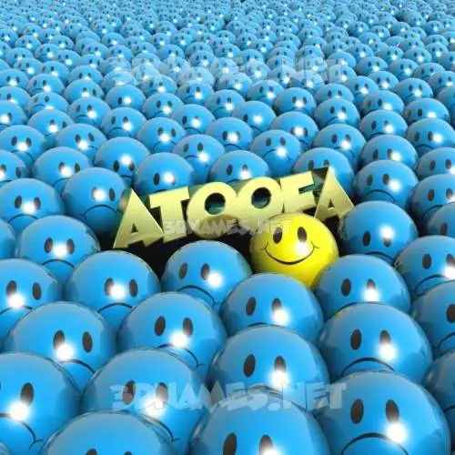 atoofa in Special Smileys style - 3D name wallpaper