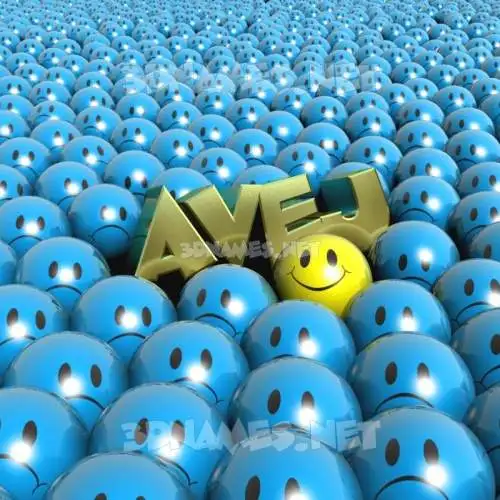 avej in Special Smileys style - 3D name wallpaper