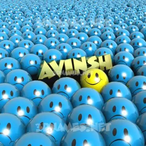 avinsh in Special Smileys style - 3D name wallpaper