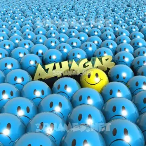 azhagar in Special Smileys style - 3D name wallpaper
