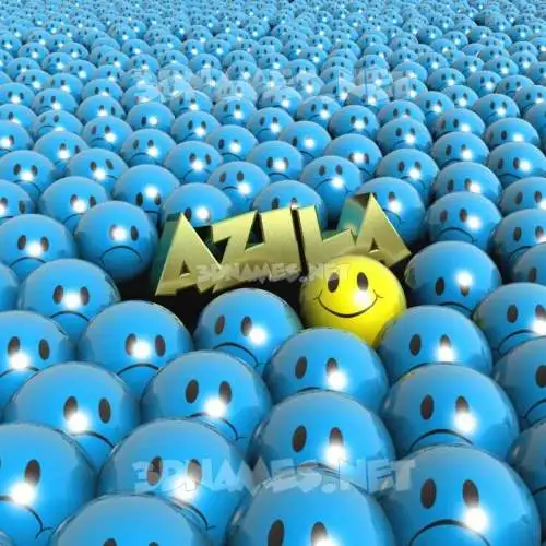 azila in Special Smileys style - 3D name wallpaper