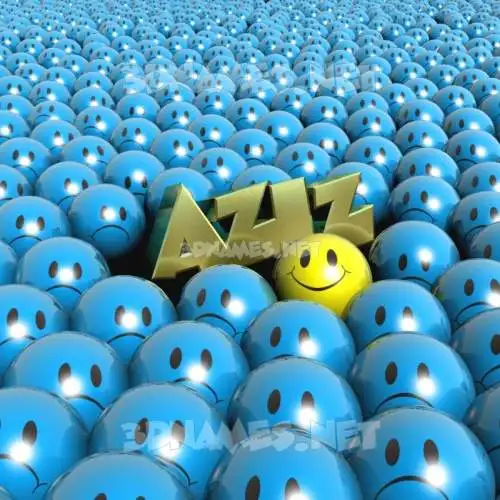 aziz in Special Smileys style - 3D name wallpaper
