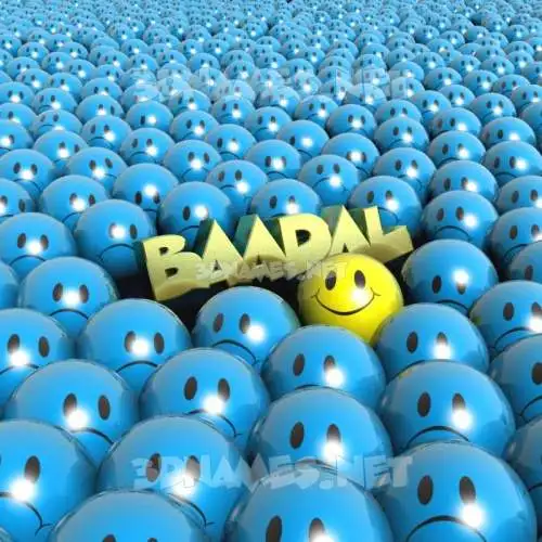 baadal in Special Smileys style - 3D name wallpaper