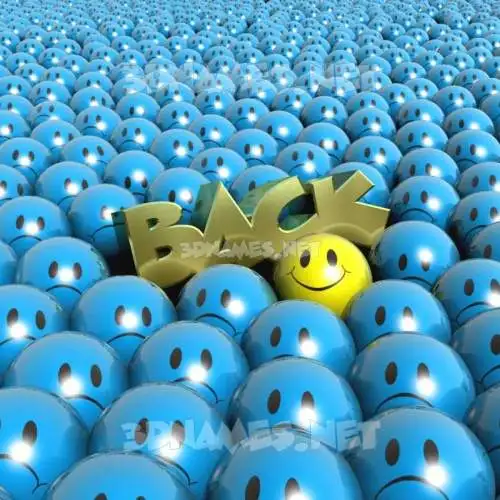 back in Special Smileys style - 3D name wallpaper
