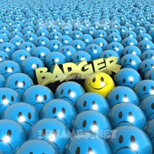badger in Special Smileys style - 3D name wallpaper badger in Special Smileys style - 3D name wallpaper
