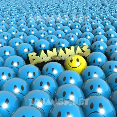 bananas in Special Smileys style - 3D name wallpaper