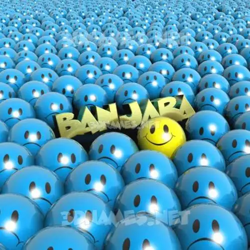 banjara in Special Smileys style - 3D name wallpaper