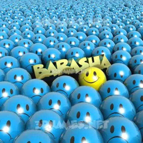 barasha in Special Smileys style - 3D name wallpaper