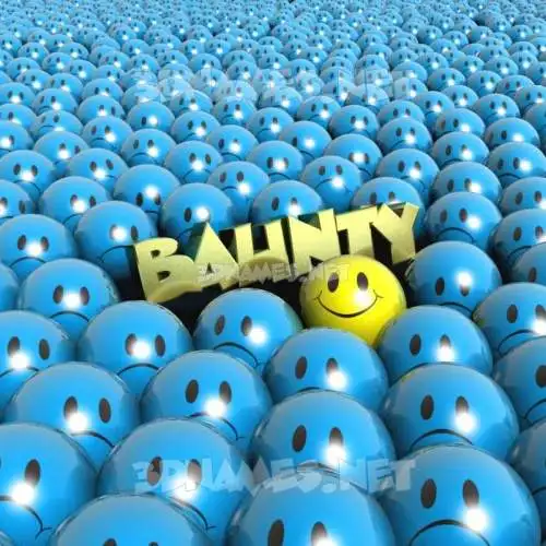 baunty in Special Smileys style - 3D name wallpaper