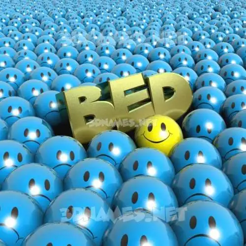 bed in Special Smileys style - 3D name wallpaper
