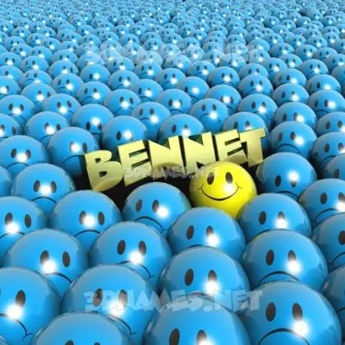 bennet in Special Smileys style - 3D name wallpaper