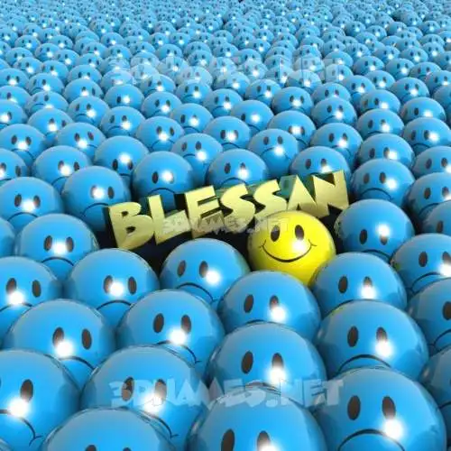 blessan in Special Smileys style - 3D name wallpaper
